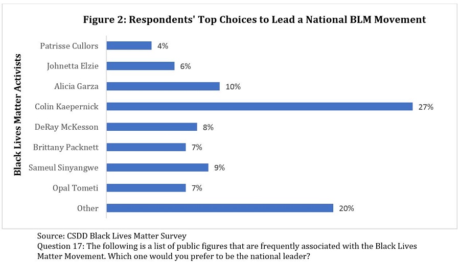 Respondent's Top Choice to Lead a National BLM Movement